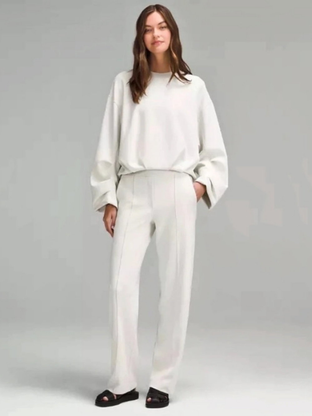 Lululemon Softstreme Voluminous-Sleeve Pullover Sweatshirt White
